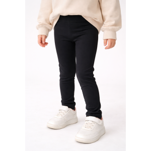 Лосины детские дайвинг на флисе 110–116 см теплые черные для школы/танцев/спорта Malwel Черный